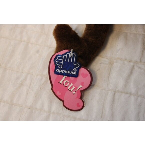 Vtg 1999 WB Looney Tunes Taz Tasmanian Devil Heart Plush 10" Applause Retail Tag - Picture 5 of 10